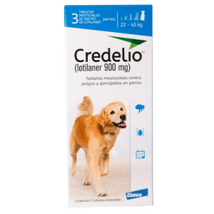 Antipulgas y Anti Garrapatas Credelio para perros (22kg -45kg) 900 ml  3 Tl